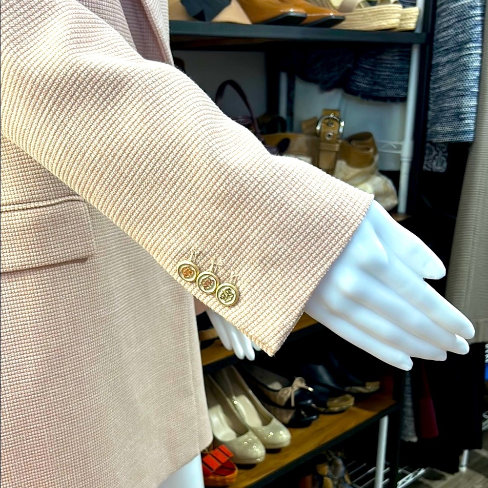 Zara Pink Blazer with Gold Buttons - Picture 6 of 16